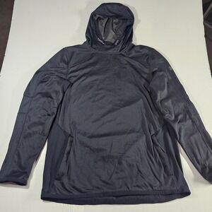 Under Armour Hoodie Mens L Black ColdGear Reactor Fitted Pullover Athletic